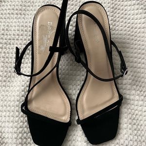 [BAMBOO] Black Forever-07 Heeled Sandals